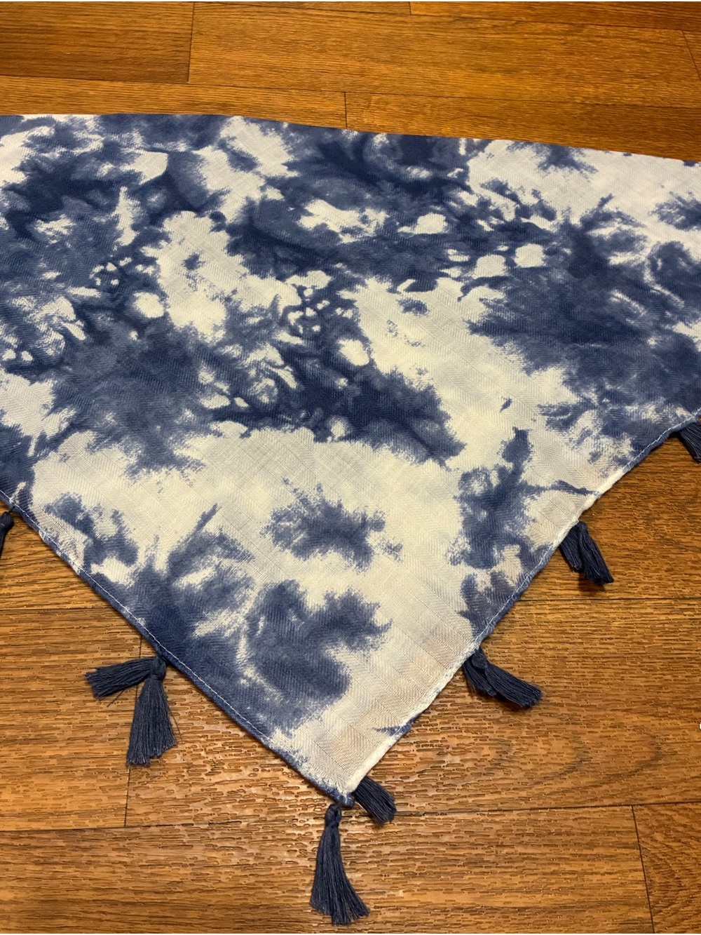 2 Women’s Scarves, One Blue and white and One Tan and White